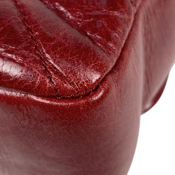 CHANEL Coco Mark Chain Shoulder Bag Matelasse Shoulder Bag Leather Red - Picture 3 of 14